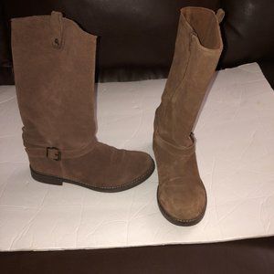 Girls Zara Brown suede Boots size 5.5-6